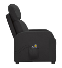 Fauteuil électrique de massage Noir Similicuir