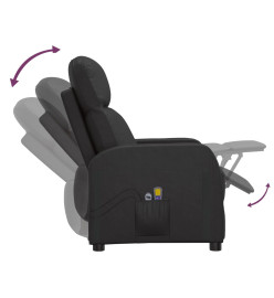 Fauteuil électrique de massage Noir Similicuir