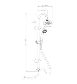 EISL Ensemble de douche de tête EASY VITAL chrome