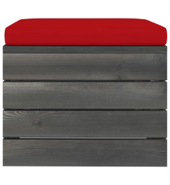 Salon palette de jardin 3 pcs avec coussins Bois de pin massif