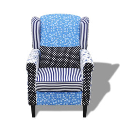 Fauteuil avec design de patchwork Tissu