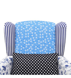 Fauteuil avec design de patchwork Tissu