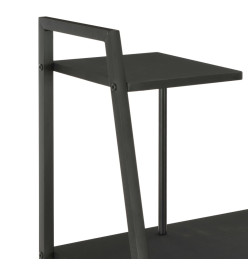 Bureau avec étagère Noir 102x50x117 cm