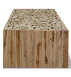 Table basse Teck véritable 90x50x30 cm