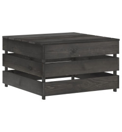 Salon de jardin 6 pcs avec coussins Bois imprégné de gris