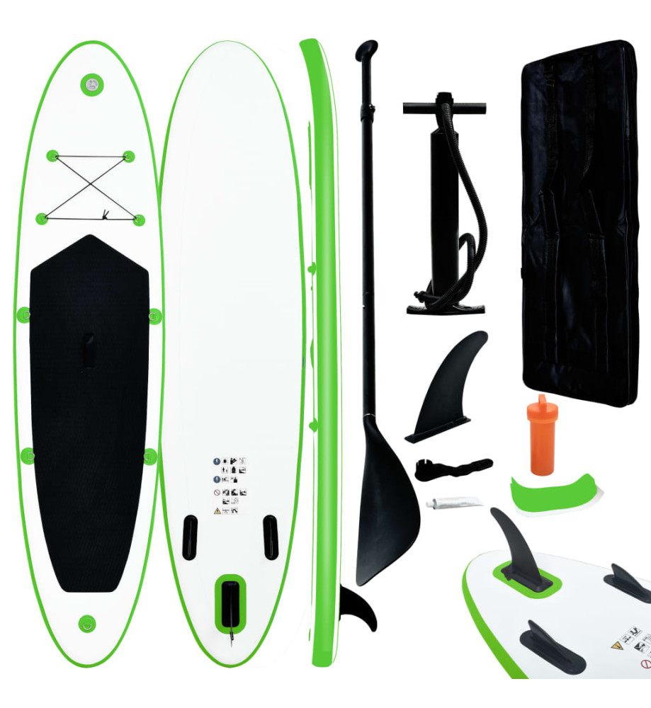 Ensemble de planches SUP gonflables Vert et blanc