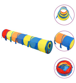 Tunnel de jeu pour enfants avec 250 balles Multicolore 245 cm