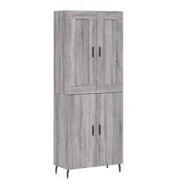 Buffet haut Sonoma gris 69,5x34x180 cm Bois d'ingénierie