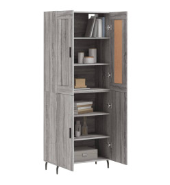 Buffet haut Sonoma gris 69,5x34x180 cm Bois d'ingénierie