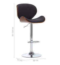 Tabouret de bar Noir Similicuir