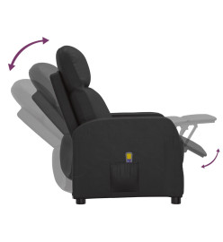 Fauteuil de massage Noir Similicuir