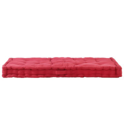 Coussin de plancher de palette Coton 120x80x10 cm Bordeaux