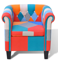 Fauteuil avec design de patchwork Tissu