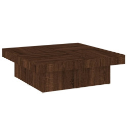 Table basse Chêne marron 90x90x28 cm Bois d'ingénierie