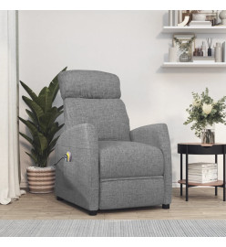 Fauteuil électrique de massage Gris clair Tissu