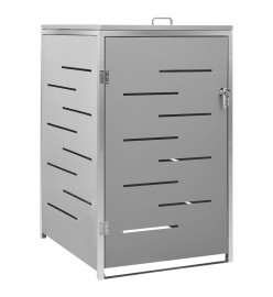 Abri pour poubelle 69x77,5x115 cm Inox