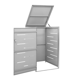 Abri pour poubelle 69x77,5x115 cm Inox