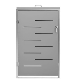 Abri pour poubelle 69x77,5x115 cm Inox