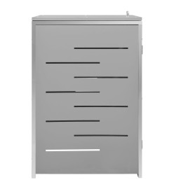 Abri pour poubelle 69x77,5x115 cm Inox