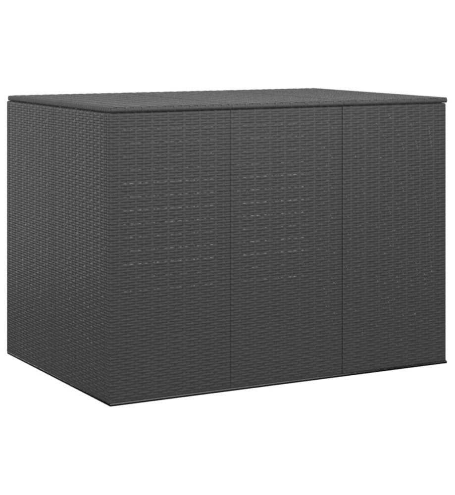 Boîte à coussins de jardin Résine tressée 145x100x103 cm Noir Boîte à coussins de jardin Résine tressée 145x100x103 cm Noir