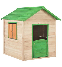 Maison de jeu pour enfants Bois de sapin Vert