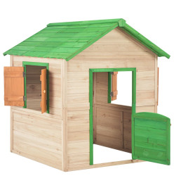 Maison de jeu pour enfants Bois de sapin Vert