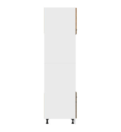 Armoire à micro-ondes Chêne fumé 60x57x207 cm Bois d'ingénierie