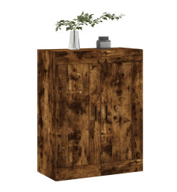 Armoire murale chêne fumé 69,5x34x90 cm bois d'ingénierie