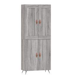 Buffet haut Sonoma gris 69,5x34x180 cm Bois d'ingénierie