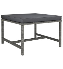 Salon de jardin 8 pcs avec coussins Résine tressée Gris