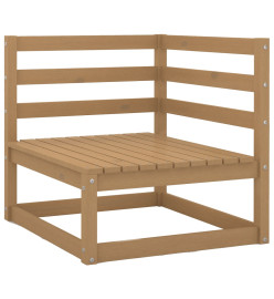 Salon de jardin 3 pcs Marron miel Bois de pin massif