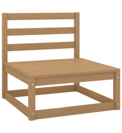 Salon de jardin 3 pcs Marron miel Bois de pin massif