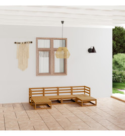 Salon de jardin 6 pcs Bois de pin massif