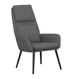 Chaise de relaxation avec tabouret Gris clair Tissu