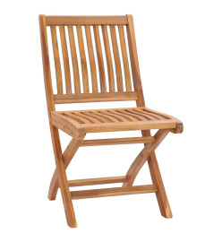 Chaises pliables de jardin avec coussins 6 pcs Bois de teck