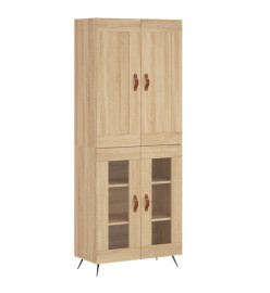 Buffet haut Chêne sonoma 69,5x34x180 cm Bois d'ingénierie