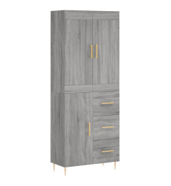 Buffet haut Sonoma gris 69,5x34x180 cm Bois d'ingénierie