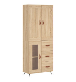 Buffet haut Chêne sonoma 69,5x34x180 cm Bois d'ingénierie