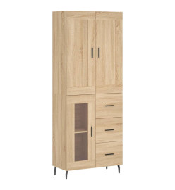 Buffet haut Chêne sonoma 69,5x34x180 cm Bois d'ingénierie