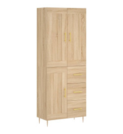 Buffet haut Chêne sonoma 69,5x34x180 cm Bois d'ingénierie