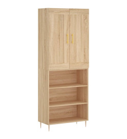 Buffet haut Chêne sonoma 69,5x34x180 cm Bois d'ingénierie