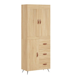 Buffet haut Chêne sonoma 69,5x34x180 cm Bois d'ingénierie