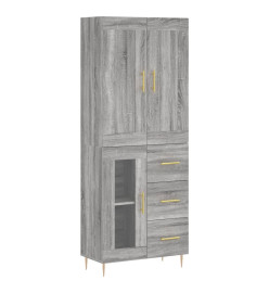 Buffet haut Sonoma gris 69,5x34x180 cm Bois d'ingénierie