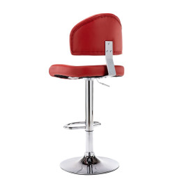 Tabourets de bar lot de 2 rouge bordeaux similicuir