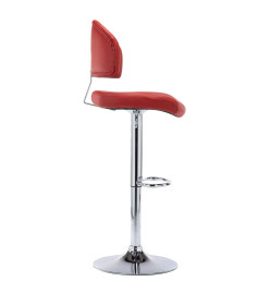 Tabourets de bar lot de 2 rouge bordeaux similicuir