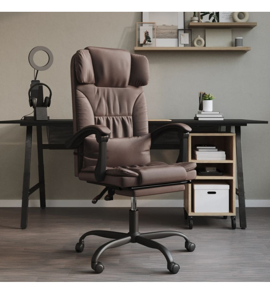 Fauteuil inclinable de bureau Marron Similicuir