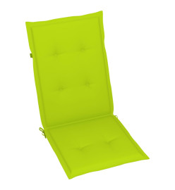 Chaises inclinables de jardin 3 pcs avec coussins Bois d'acacia