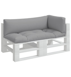 Coussins de palette 3 pcs gris tissu