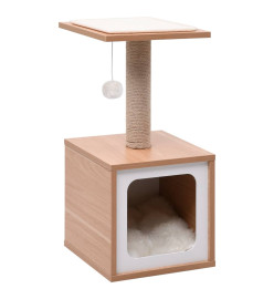 Arbre à chat avec tapis à gratter en sisal 62 cm