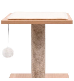 Arbre à chat avec tapis à gratter en sisal 62 cm